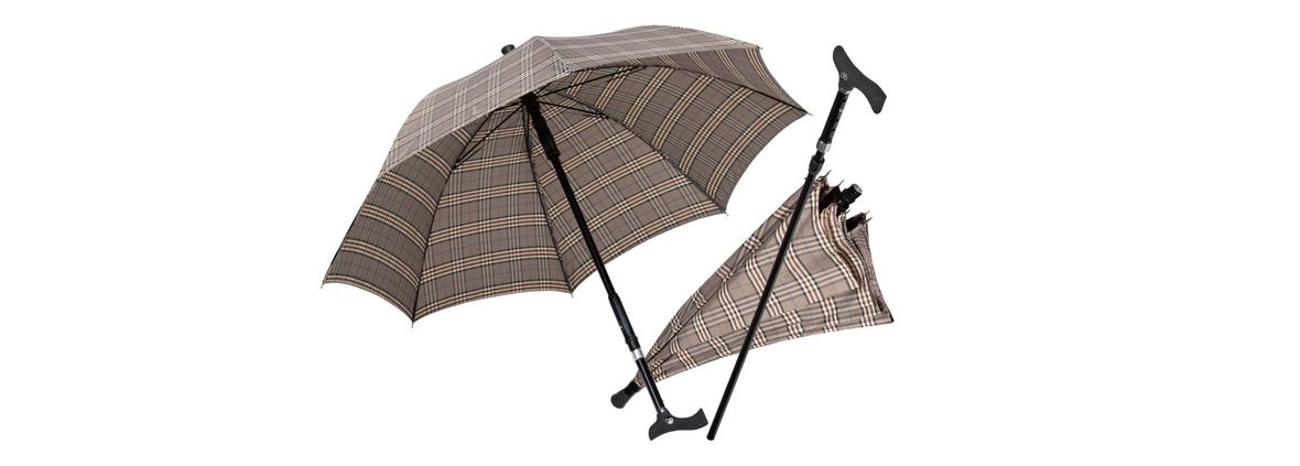 Stockschirm Twin braun
